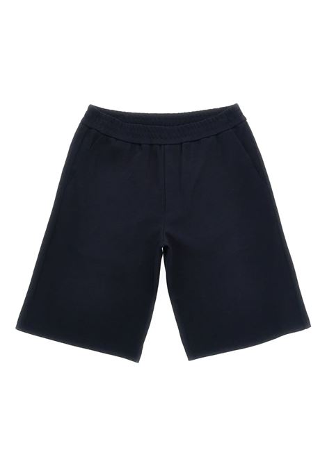 Bermuda Sportivi Blu Con Patch Logo MONCLER ENFANT | 954-8H00014 89ALK778